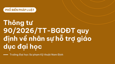 Ảnh bìa: Thông tư 90/2026/TT-BGDĐT quy định về nhân sự hỗ trợ giáo dục đại học